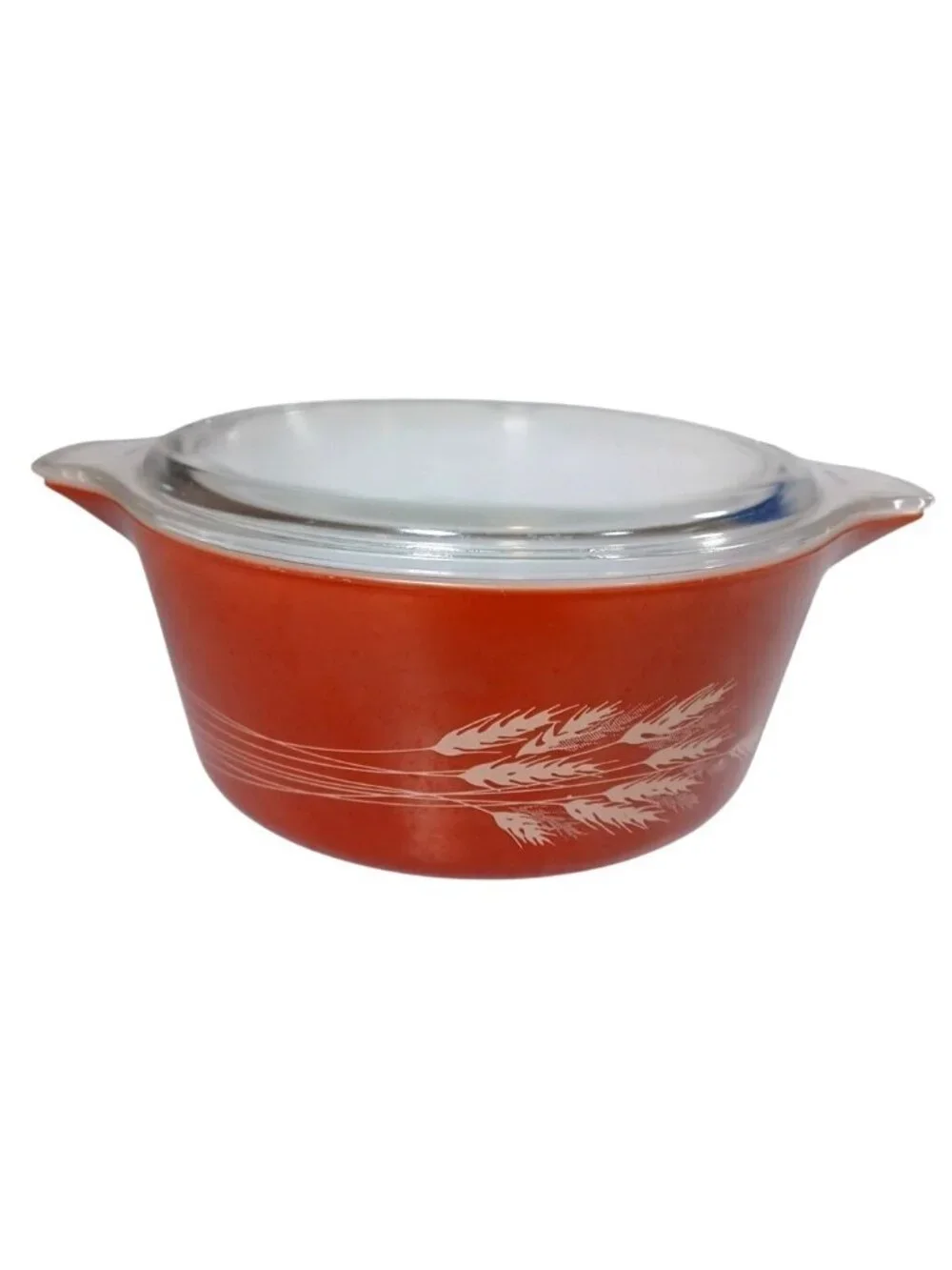 Vintage Pyrex Autumn Harvest Large Wheat Casserole Dish with Lid 475B 2.5L x